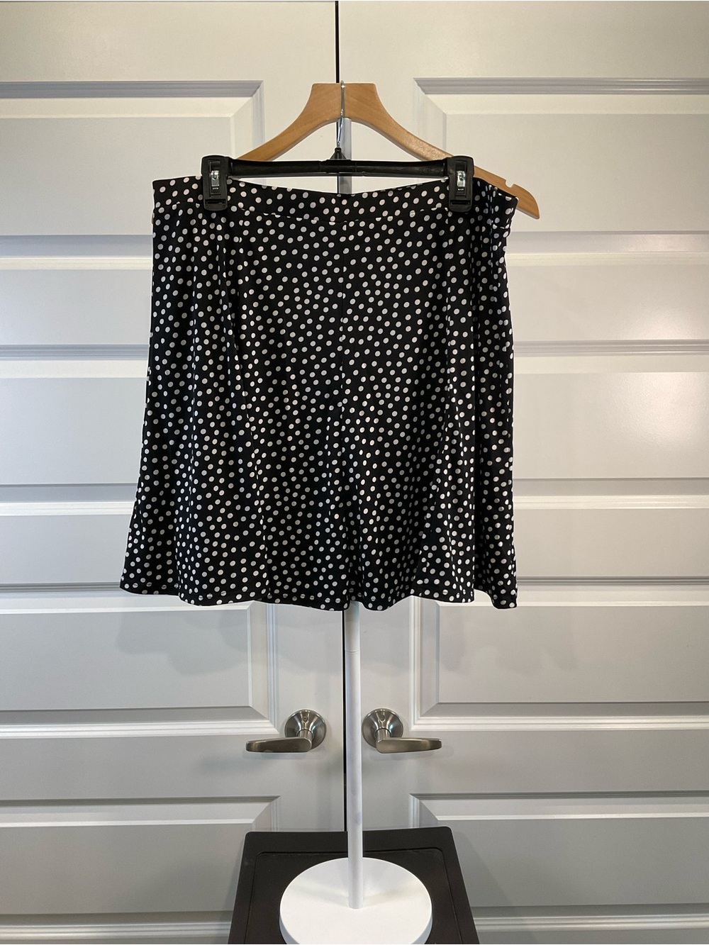 Susan Graver Black and White Polka Dot Circle Skirt